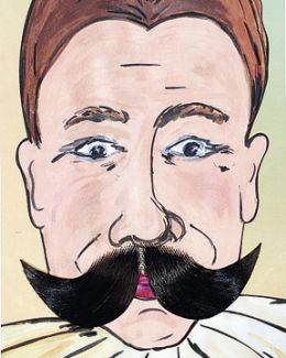 Black large mustache