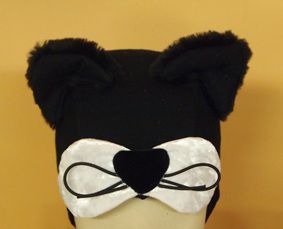 kaķis bērnu maskas cepure